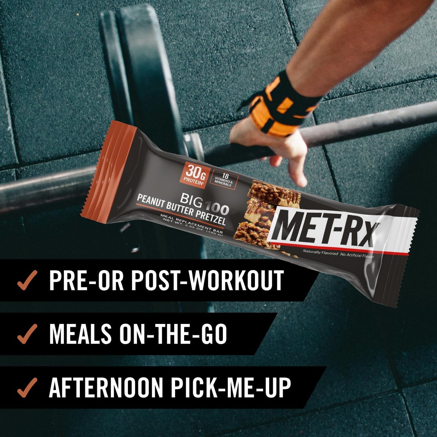 MET-Rx Big 100 Protein Bars, 100 g, (Pack of 9)